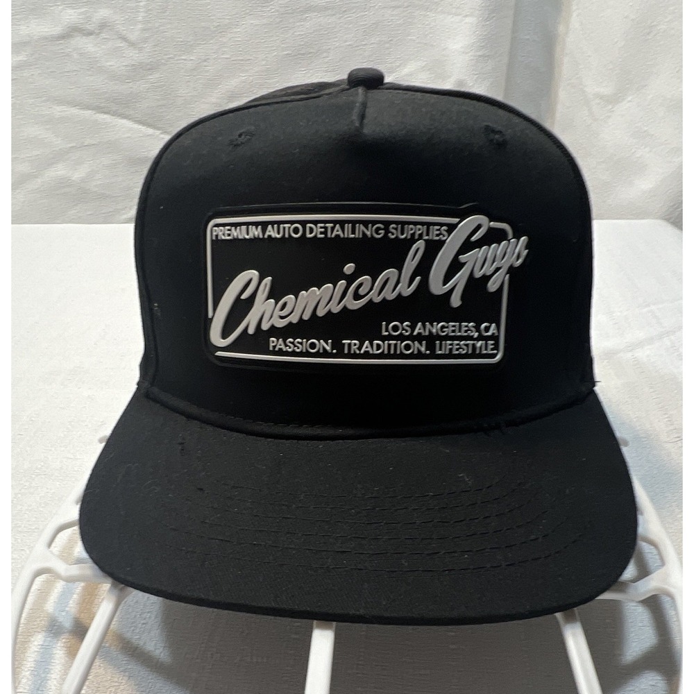 Chemical Guys Black Adjustable Snapback Baseball Cap Hat One Size Unisex Logo